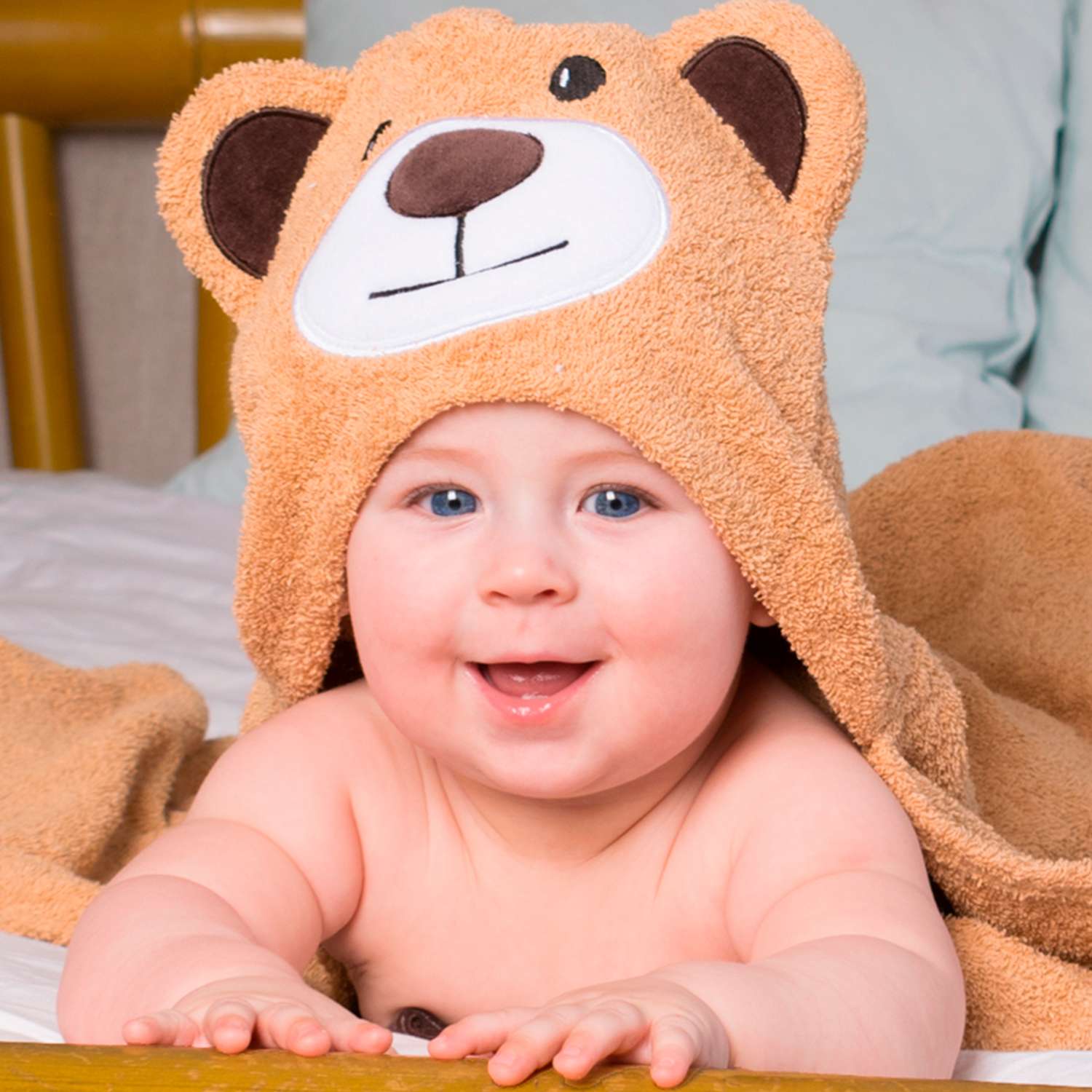 Полотенце с капюшоном BabyBunny Мишка M - фото 2
