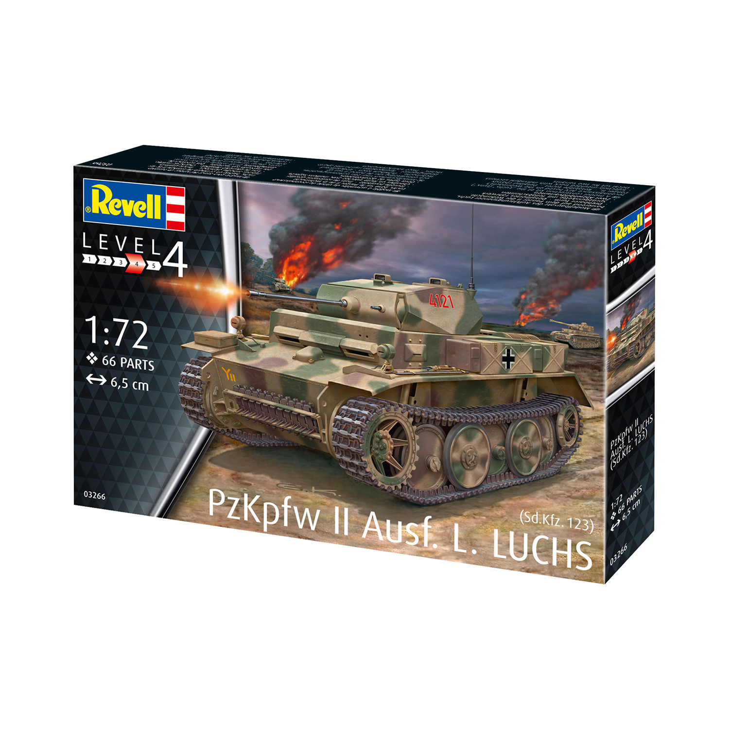 Сборная модель Revell Немецкий лёгкий танк PzKpfw II 03266 - фото 3