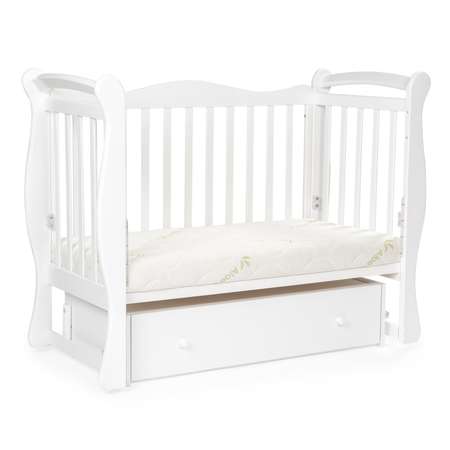 Детская кроватка Bebizaro Jameson прямоугольная, универсальный маятник (белый)