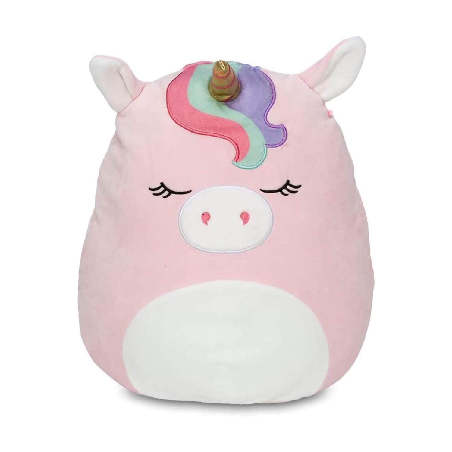 Игрушка мягкая Squishmallows сквиш антистресс Розовый единорог Илен - фото 1