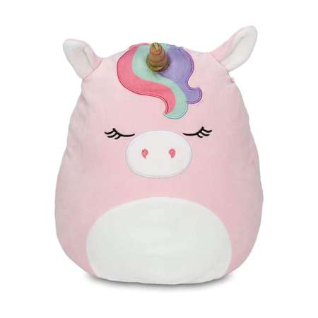 Игрушка мягкая Squishmallows сквиш антистресс Розовый единорог Илен