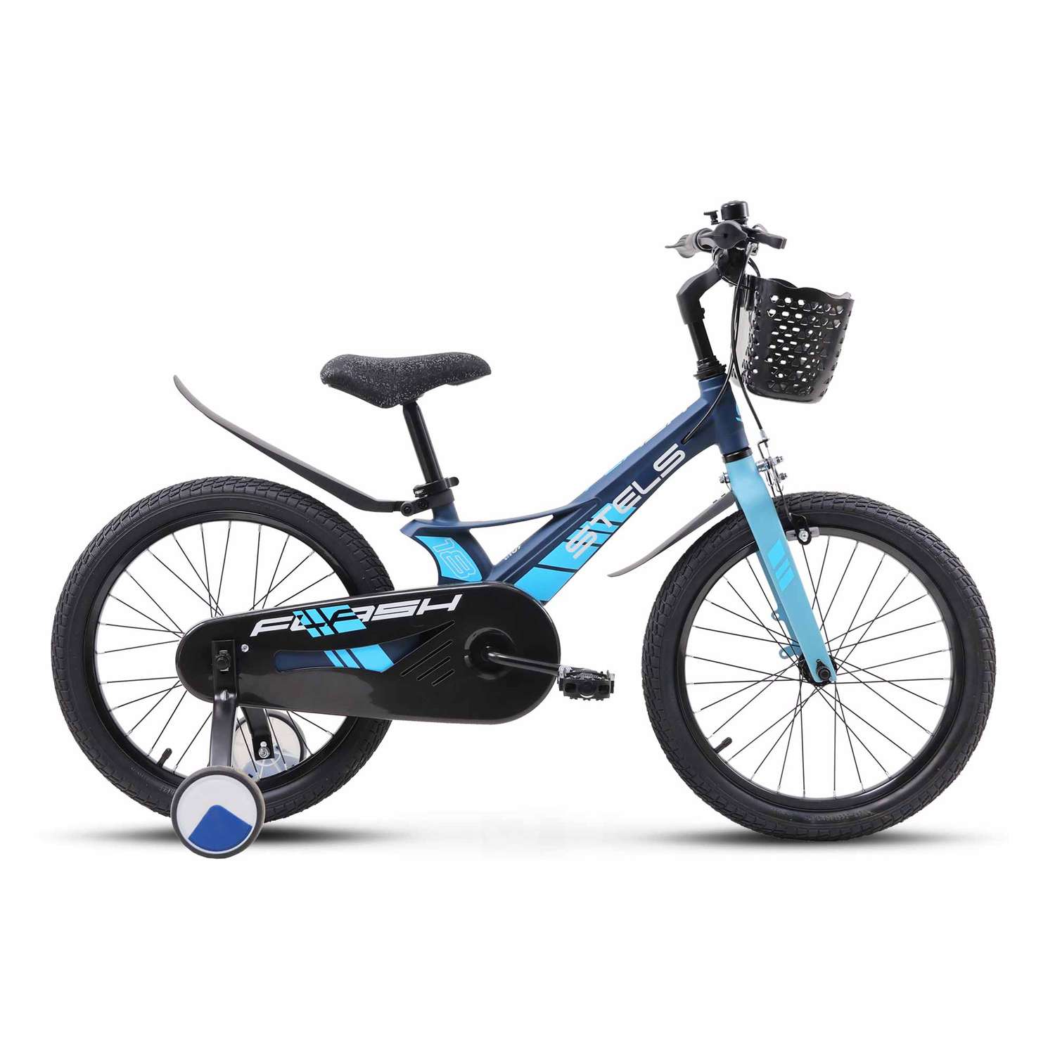 Велосипед детский STELS Flash KR 18 Z010 9.1 Темно-синий/Зеленый - фото 1