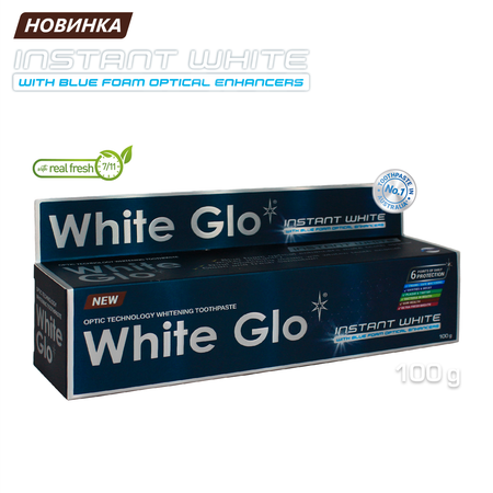 Зубная паста WHITE GLO отбеливающая мгновенное отбеливание 100 г