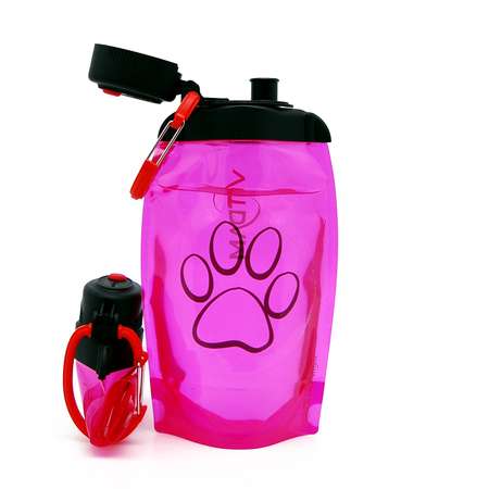 Бутылка для воды складная VITDAM МП розовая 500мл B050PIS 1414
