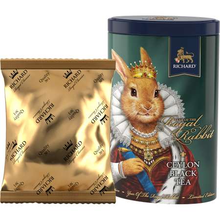 Чай черный крупнолистовой Richard Year of the Royal Rabbit с символом нового года королева 80 гр