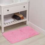 Коврик Доляна для ванной прямоугольный «Пушистик» 50×80 см цвет розовый