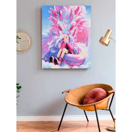 Алмазная мозаика Art on Canvas холст на подрамнике 40х50 см Любимица дракона