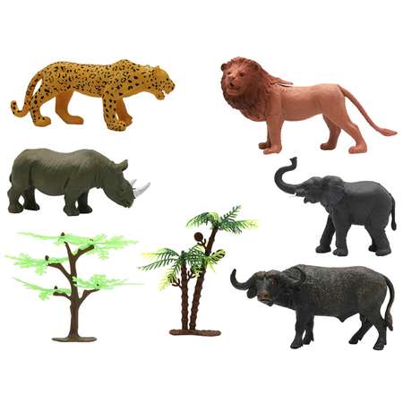 Набор фигурок S+S Животные с картой обитания 6 шт Zooграфия