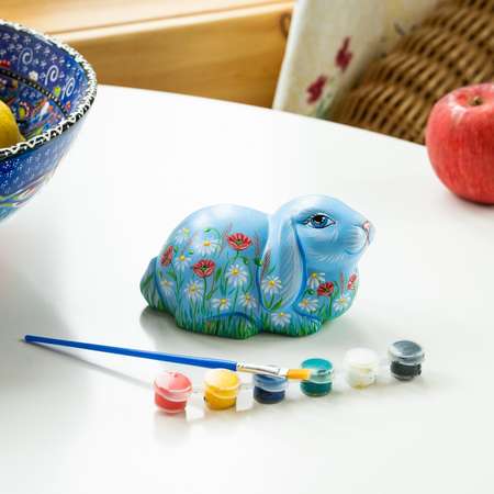 Набор для творчества Раскрась и подари Сделай сам керамическую фигурку игрушку Кролик