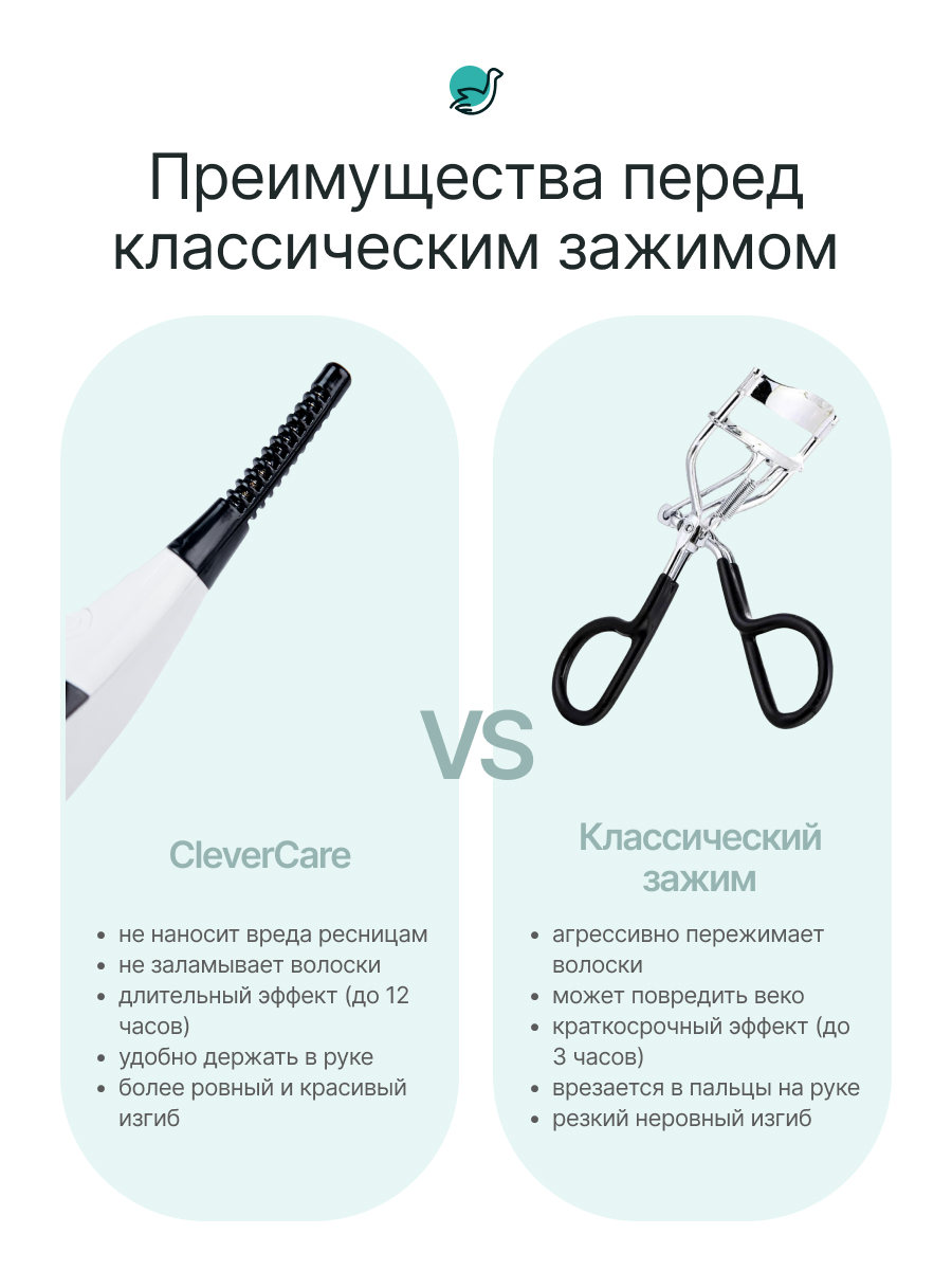 Плойка для ресниц CleverCare белая купить по цене 1490 ₽ в  интернет-магазине Детский мир