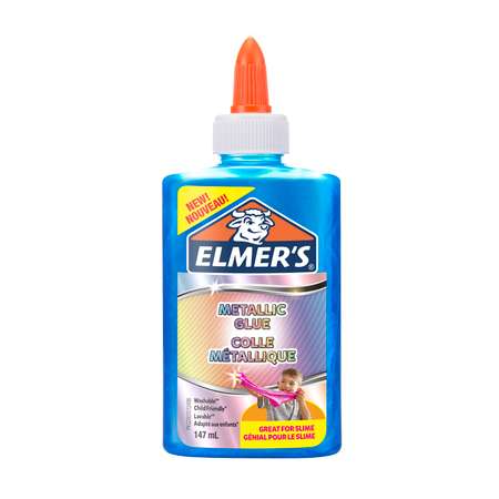 Клей для слаймов Elmers Metallic Glue 147 мл Голубой