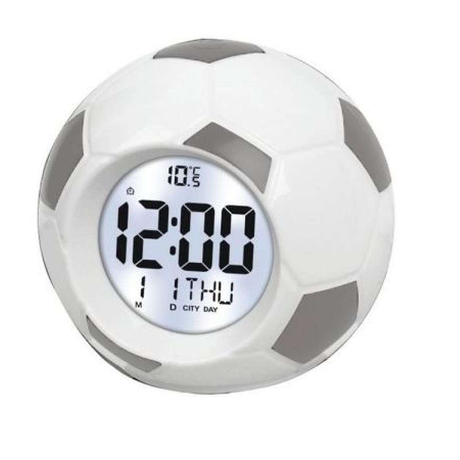 Настольные часы Uniglodis Футбольный мяч Atima серый - фото 1