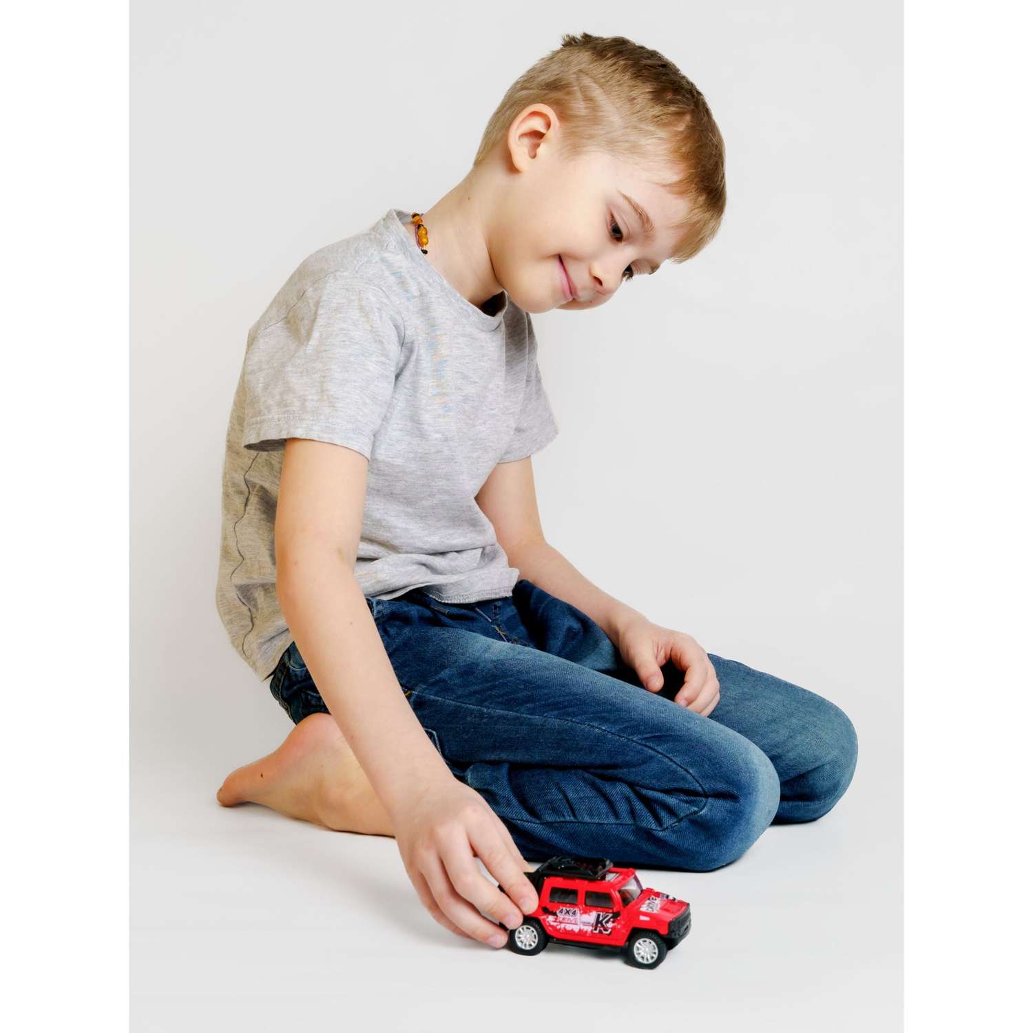 Машинка AUTOGRAND Pickup красная детская металлическая с инерционным механизмом развивающая крутая 12 см 88547 - фото 4