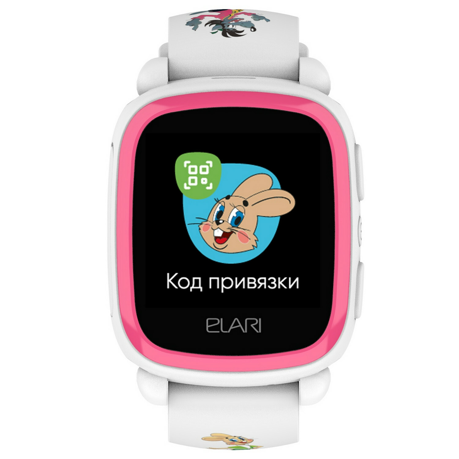 Часы ELARI KidPhone Ну погоди Белый ELKP-NPWHT/PNK - фото 1