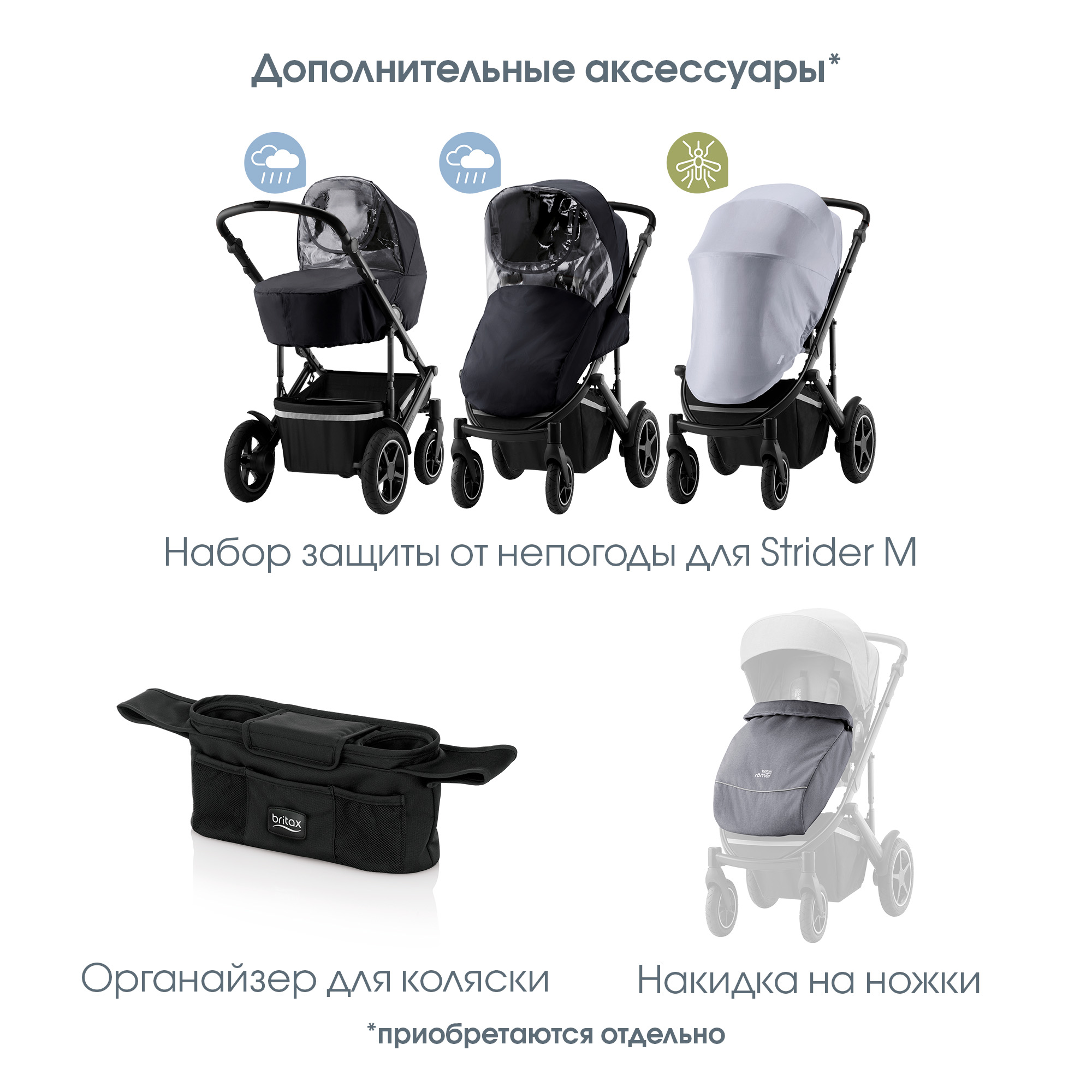 Коляска Britax Roemer 2в1 STRIDER M Navy Ink - фото 16