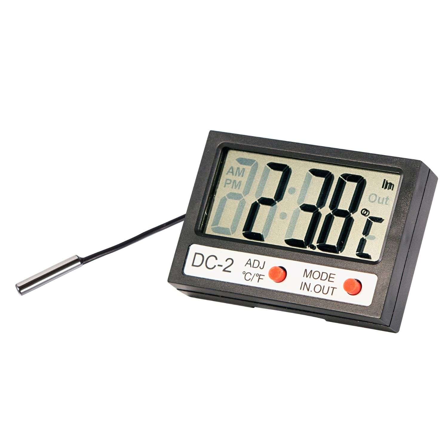 Цифровой термометр REXANT комнатно-уличный с часами - фото 1
