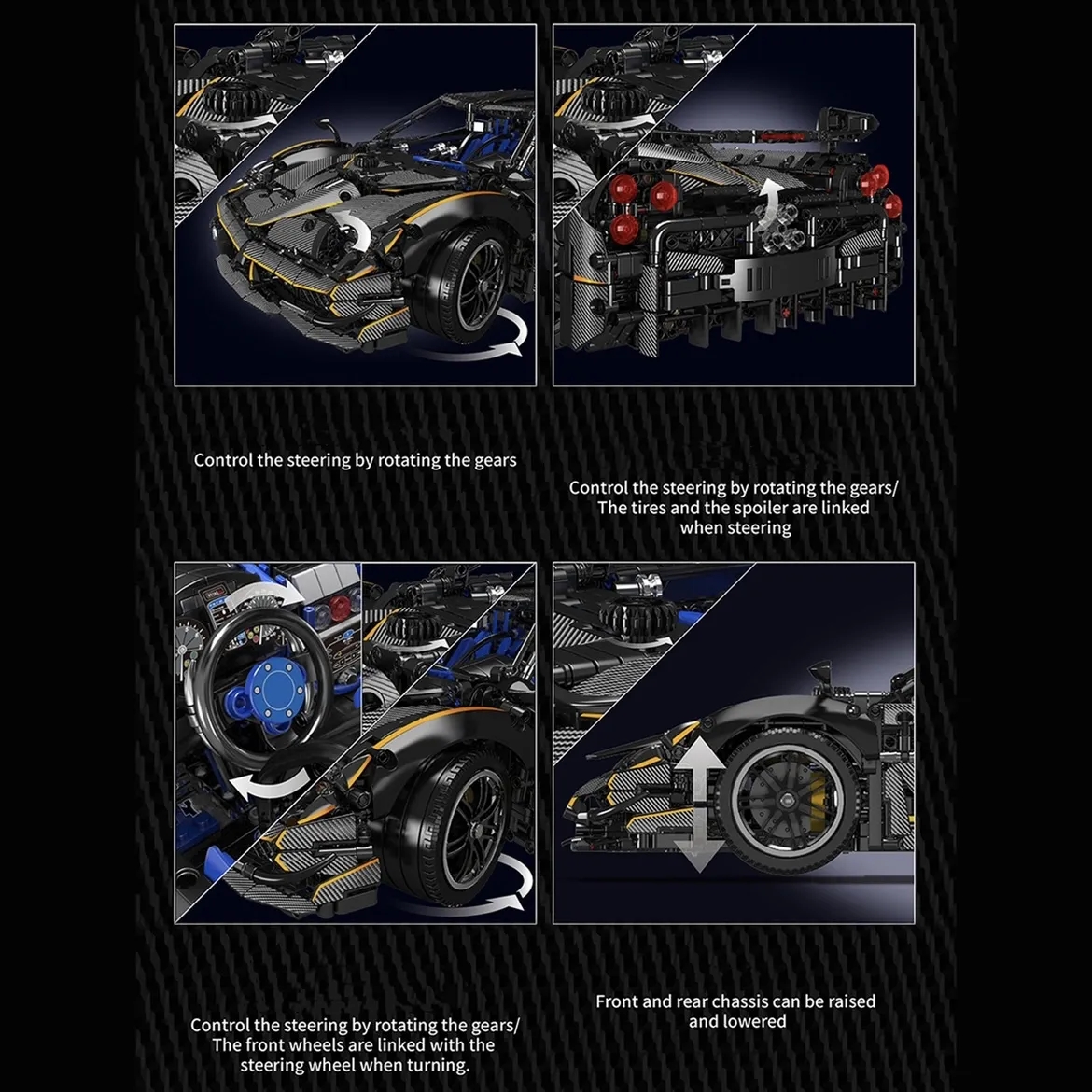 Конструктор Mould King 13182 Спорткар Pagani Huayra - фото 4