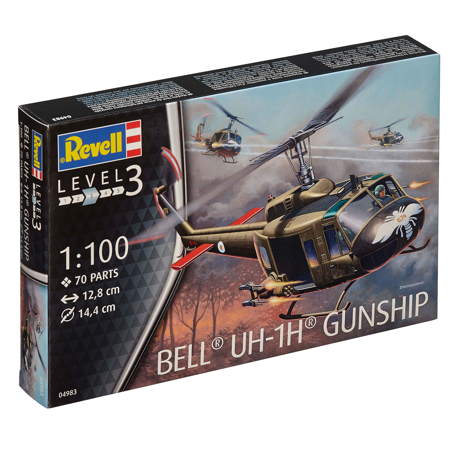 Сборная модель Revell Американский многоцелевой вертолёт Белл UH-1 «Ирокез» 04983 - фото 3