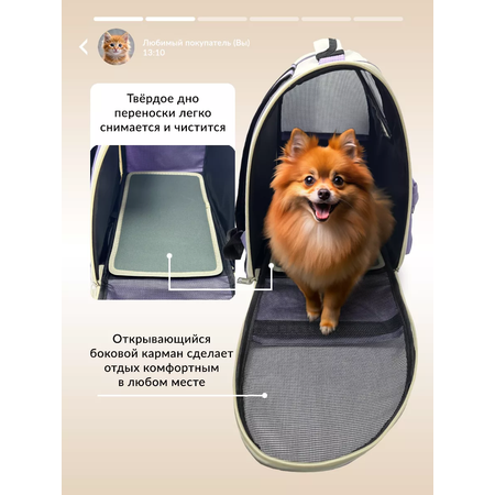 Рюкзак-переноска SuperPets для кошек и собак
