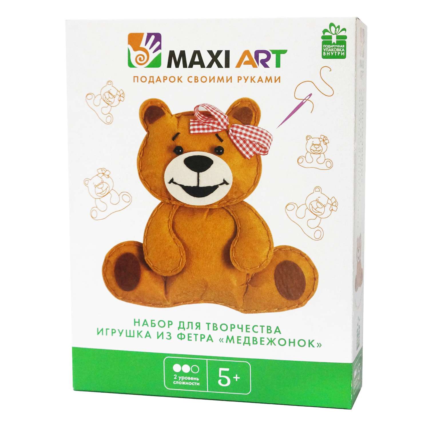 Набор для творчества Maxi Art Игрушка из фетра. Медвежонок (MA-A0196) - фото 1
