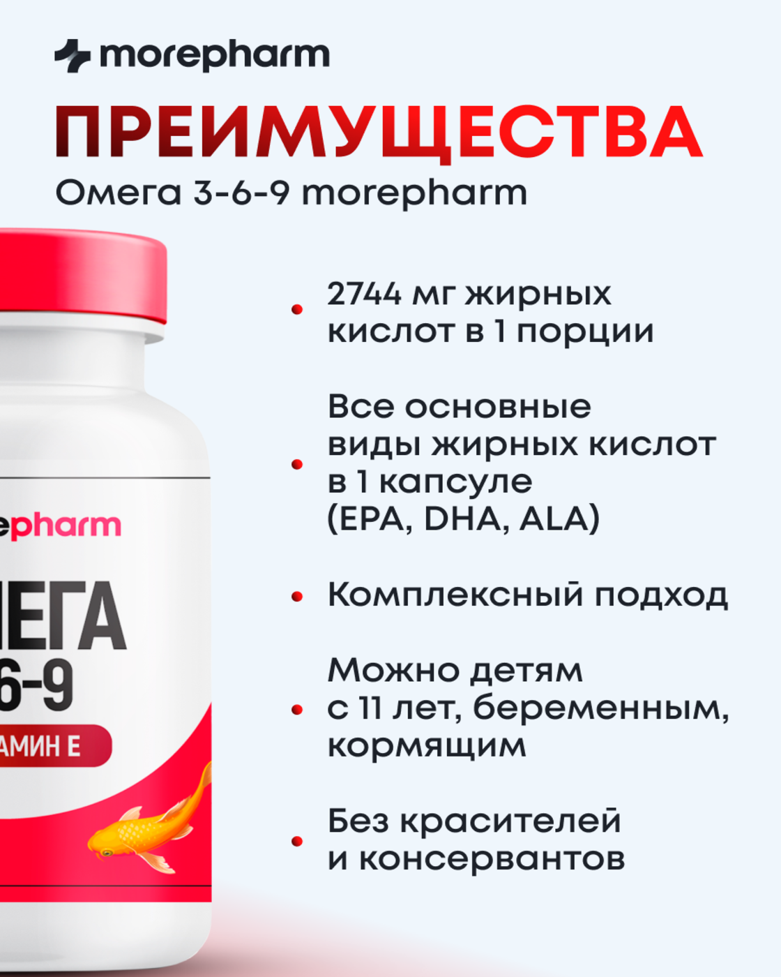 БАД morepharm Омега 3-6-9 рыбий жир в капсулах - фото 9