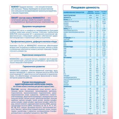 Смесь Мамако 2 400г с 6месяцев