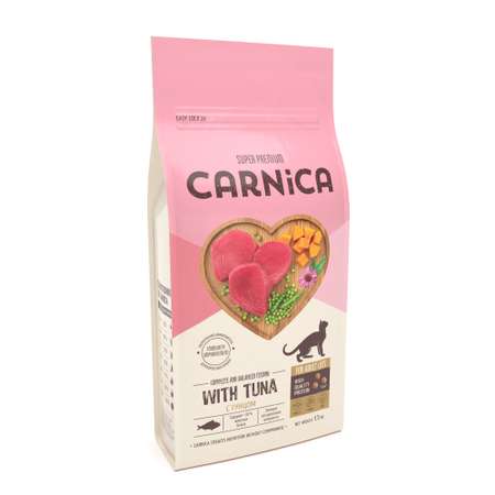 Корм для кошек Carnica 1,5кг с тунцом сухой