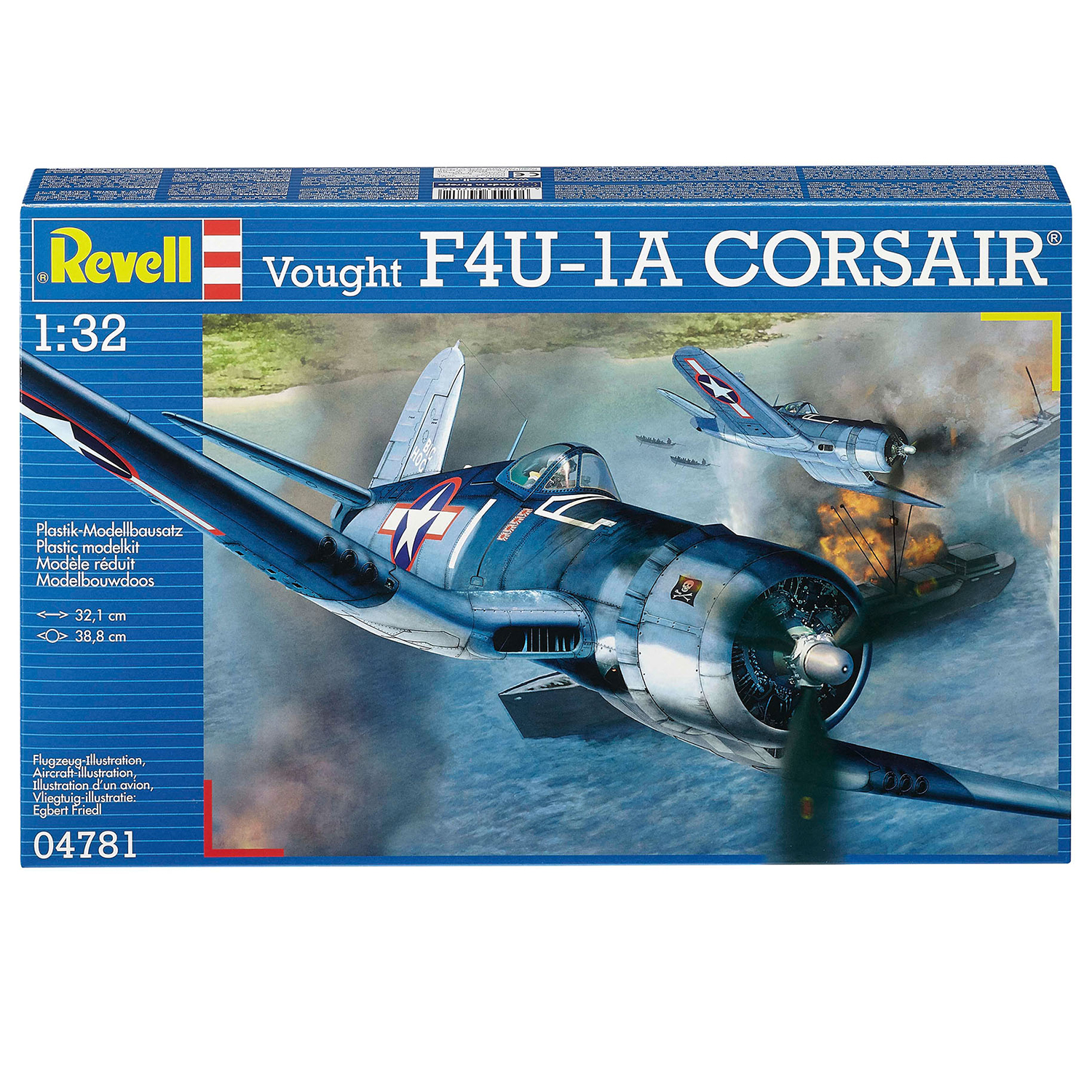 Сборная модель Revell Истребитель-бомбардировщик Vought F4U-1D Corsair 04781 - фото 4