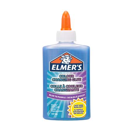 Клей для слаймов Elmers Color Changing Glue 147 мл меняющий цвета с синего на фиолетовый 2109507