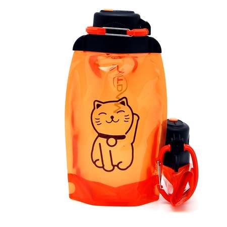 Бутылка для воды складная VITDAM МП оранжевая 500мл B050ORS 1305