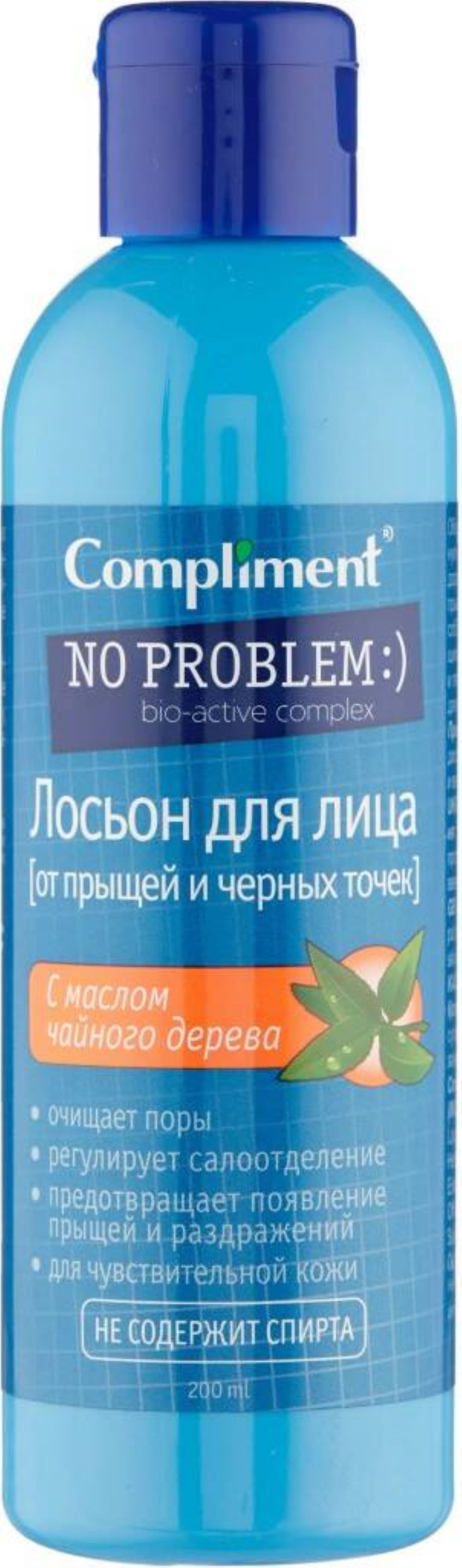 Лосьон COMPLIMENT No Problem от прыщей с маслом чайного дерева 200 мл - фото 1