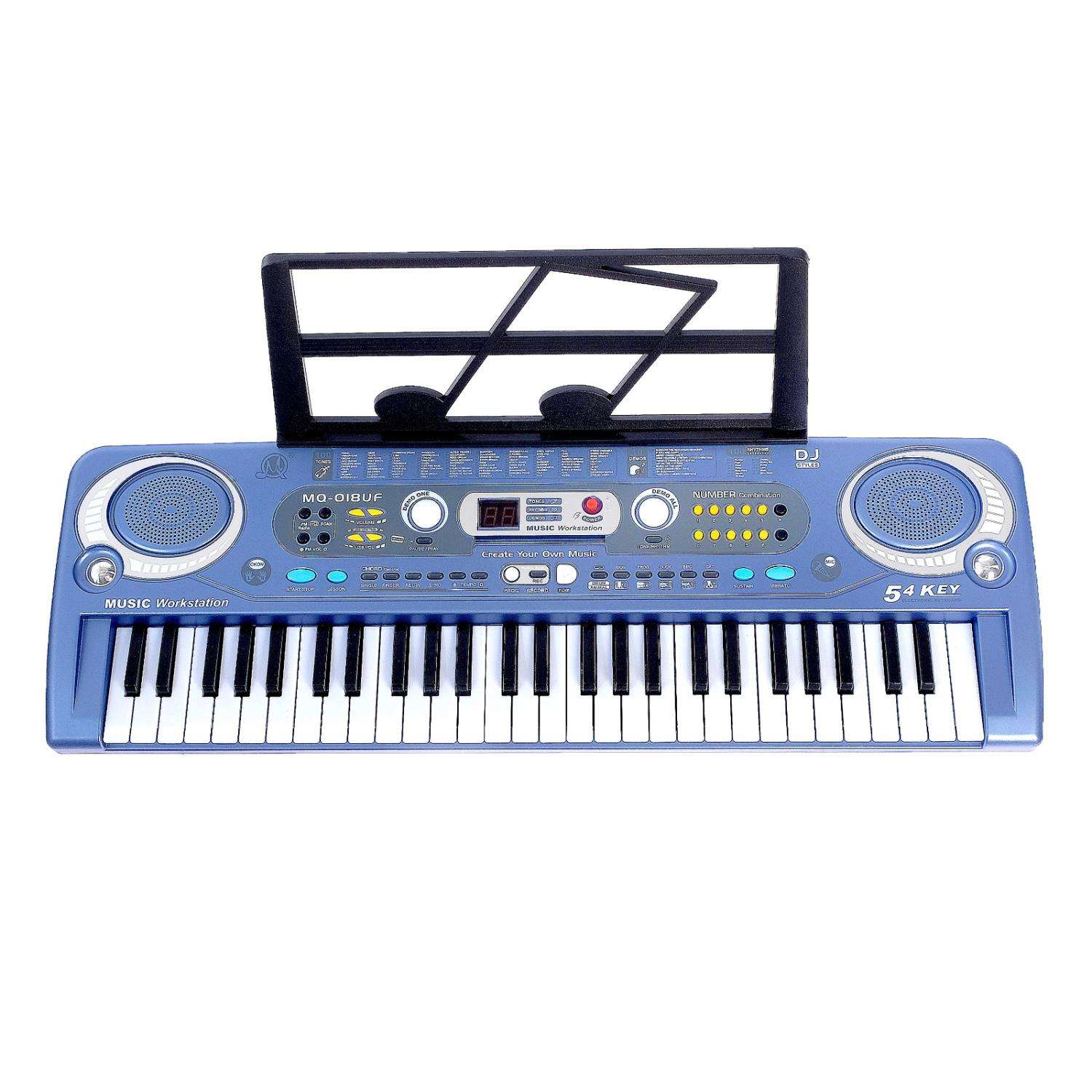 Синтезатор Zabiaka Музыкальный взрыв 54 клавиши с цифровым дисплеем - фото 1