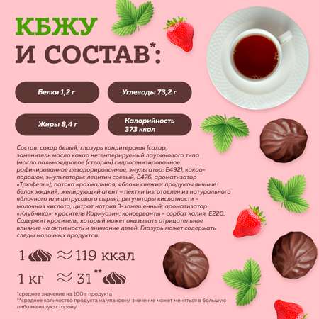 Зефир МЕРЕНГА в шоколаде со вкусом клубники