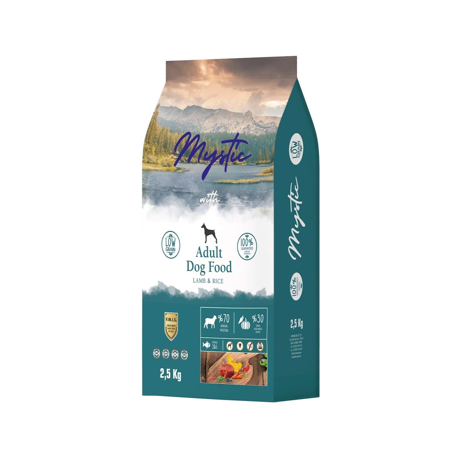 Корм для собак Mystic 2.5кг Adult Dog Food Lamb and Rice с ягненком и рисом сухой - фото 1