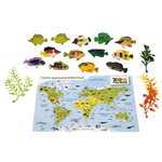 Игровой набор S+S Океанариум с картой обитания внутри 12 шт Zooграфия