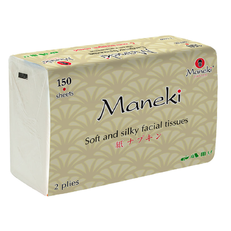Салфетки бумажные Maneki 2 слоя 150 шт
