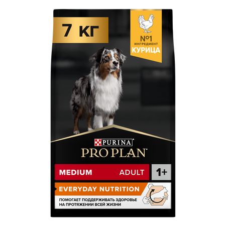 Корм для собак PRO PLAN средних пород с комплексом Optibalance с высоким содержанием курицы 7кг