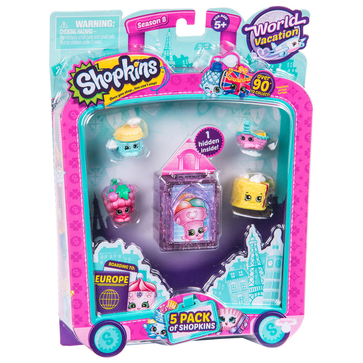 Набор фигурок Shopkins 5шт Европа в непрозрачной упаковке (Сюрприз) - фото 2