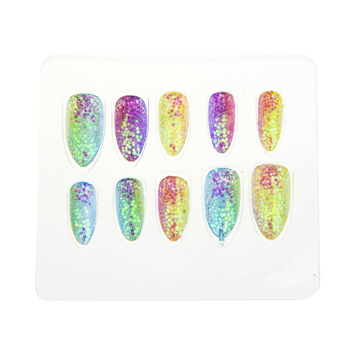 Накладные ногти Lukky 30 Glossy Rainbow Глянцевая радуга - фото 3