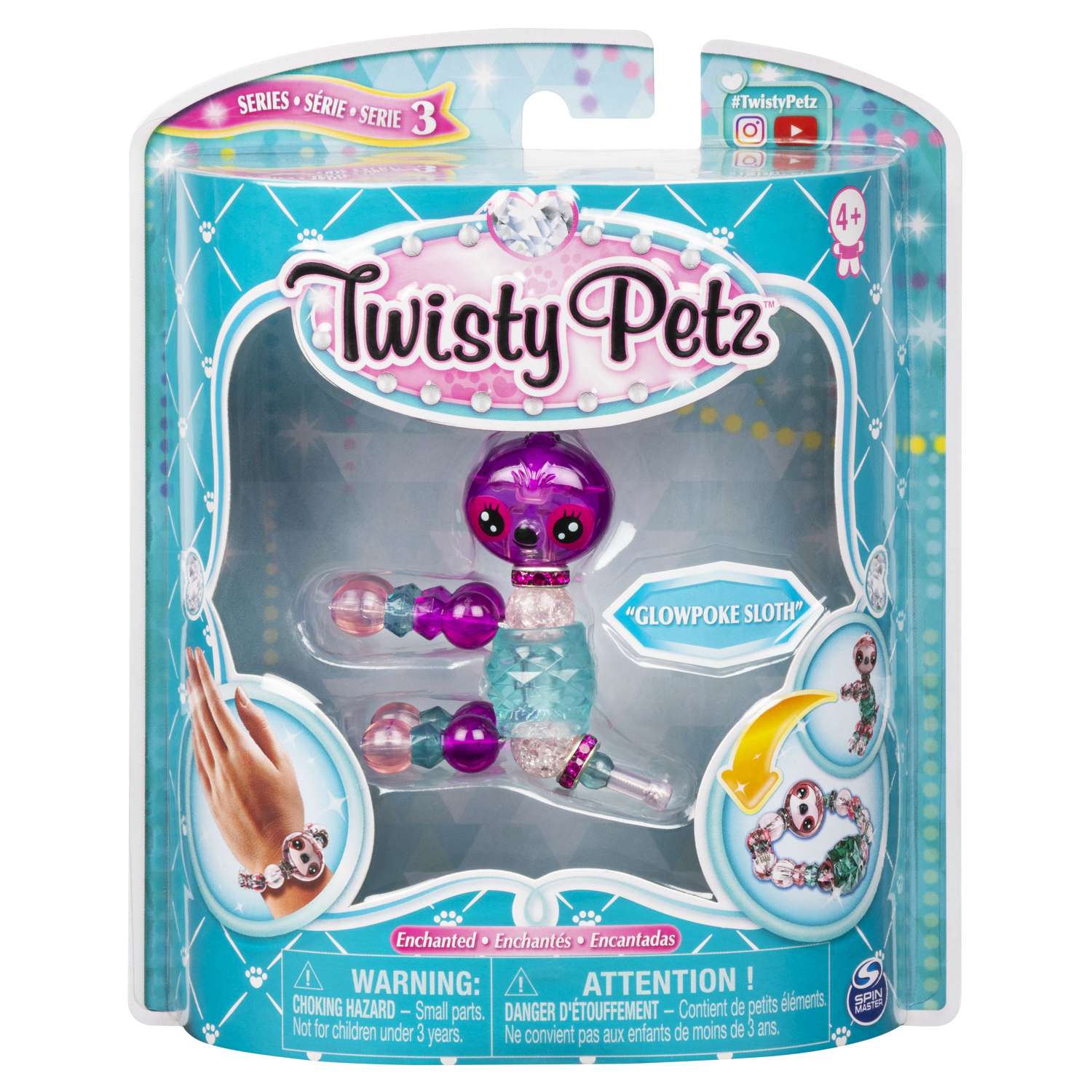 Набор Twisty Petz Фигурка-трансформер для создания браслетов Glowpoke Sloth 6044770/20116684 - фото 1