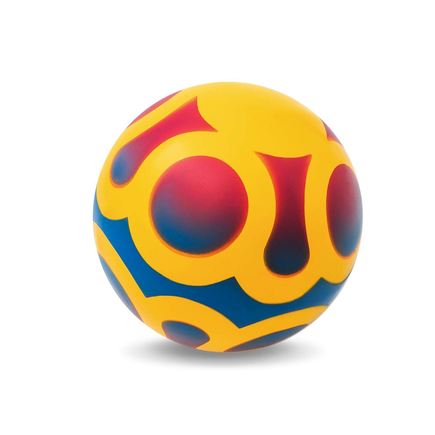 Мяч ЧАПАЕВ диаметр 125 мм Кувшинка желтый синий малиновый - фото 2