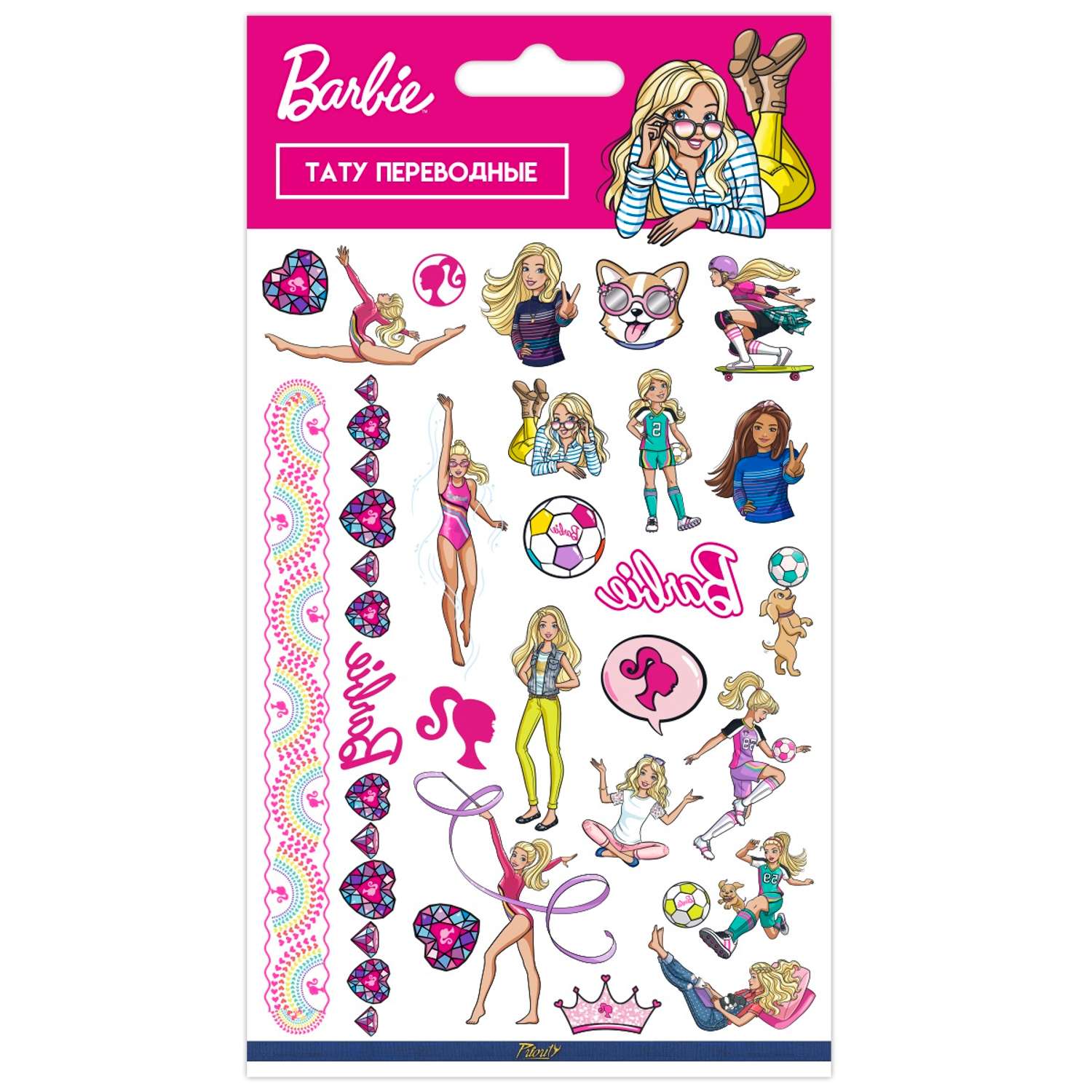 Набор временных татуировок PrioritY Mattel Барби 2 листа - фото 2