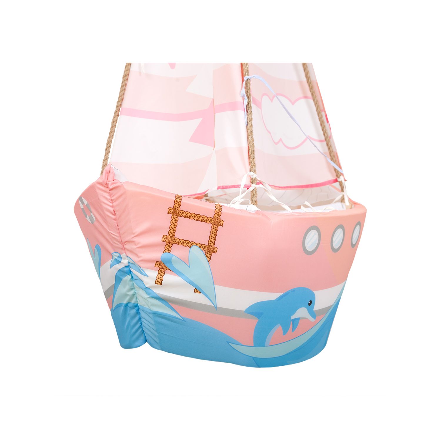 Качели подвесные Hotenok Игровой набор Парусник Ассоль swh2ship_pink - фото 4