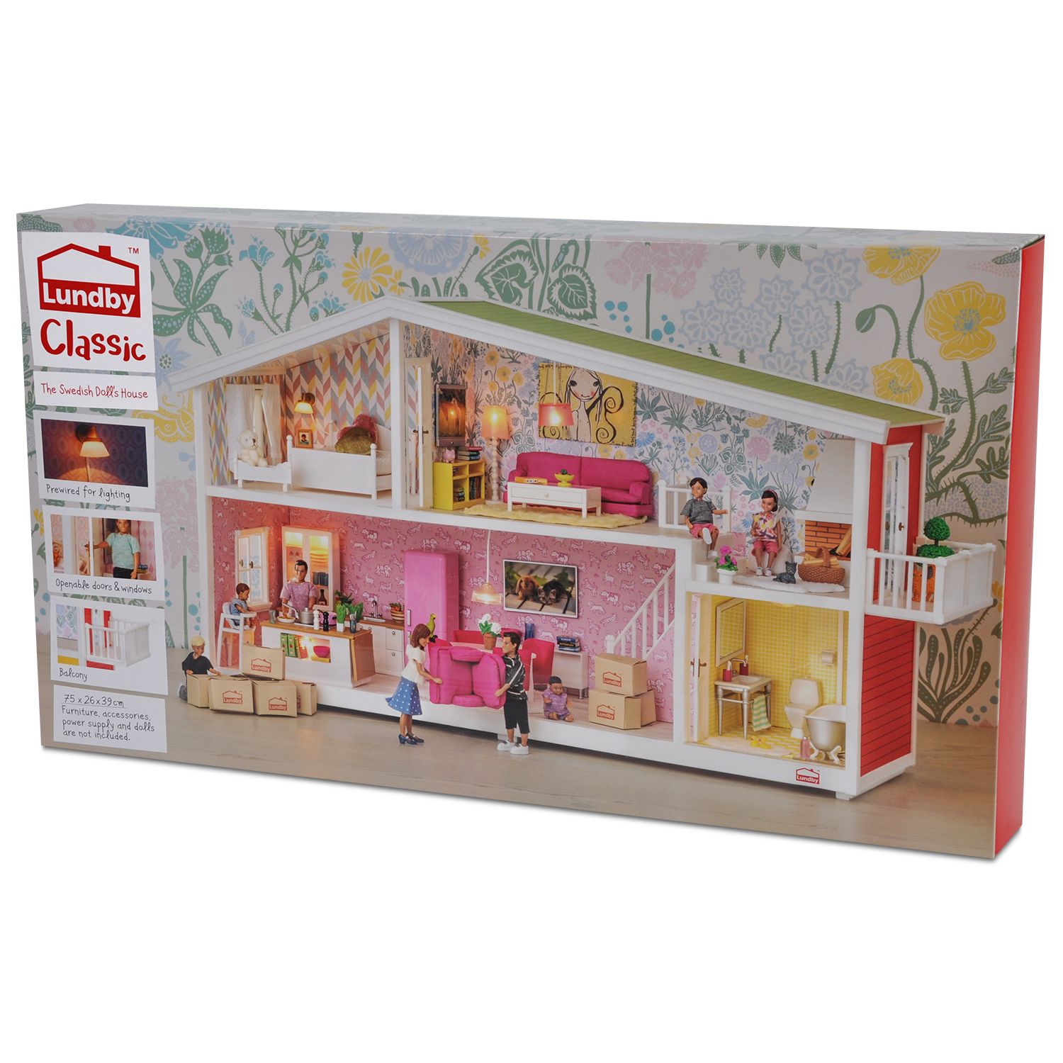 Кукольный домик Lundby Классический с розетками для освещения LB_60101900  купить по цене 13065 ₽ в интернет-магазине Детский мир