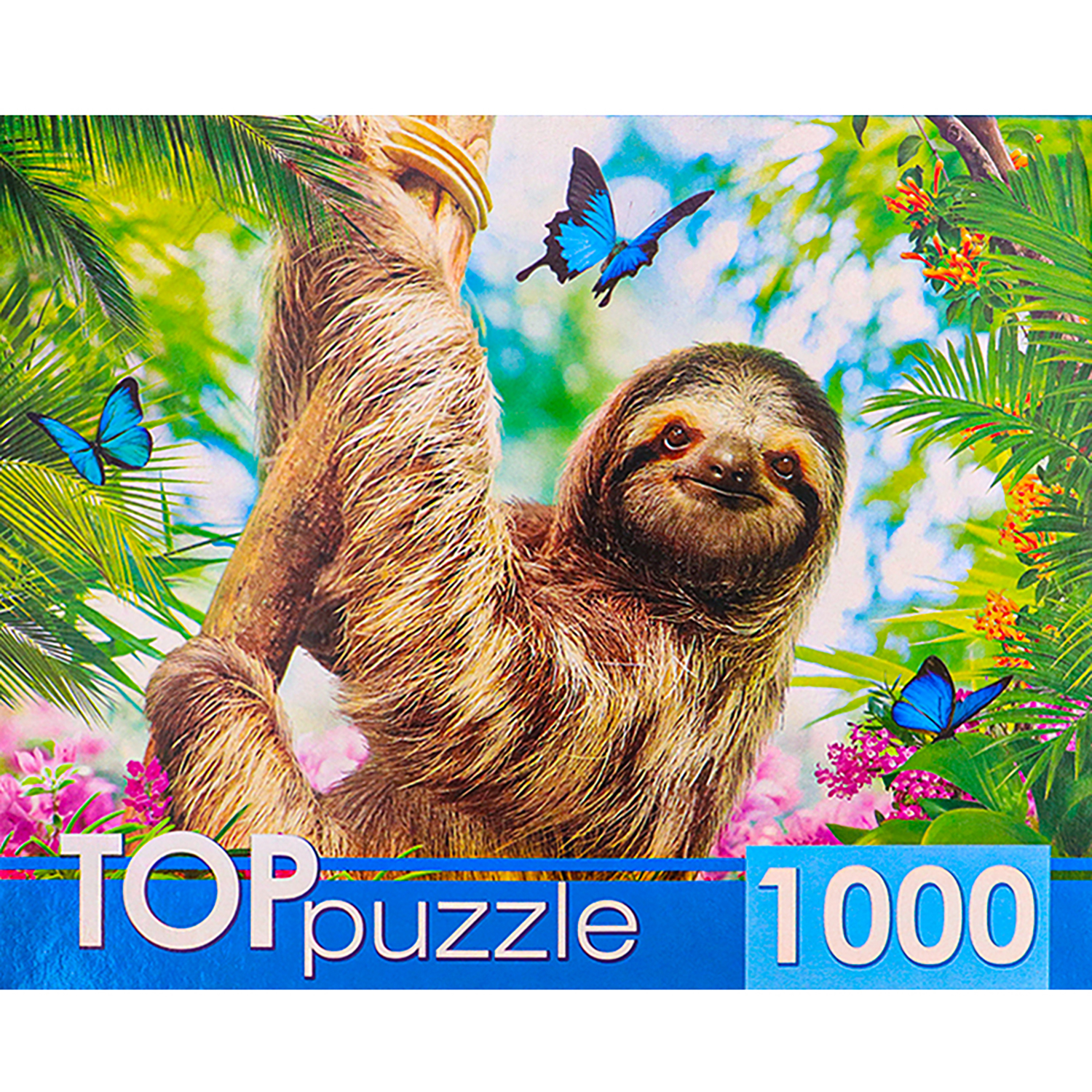 Пазл Рыжий кот Toppuzzle Ленивец на ветке ГИТП1000-4304 - фото 1