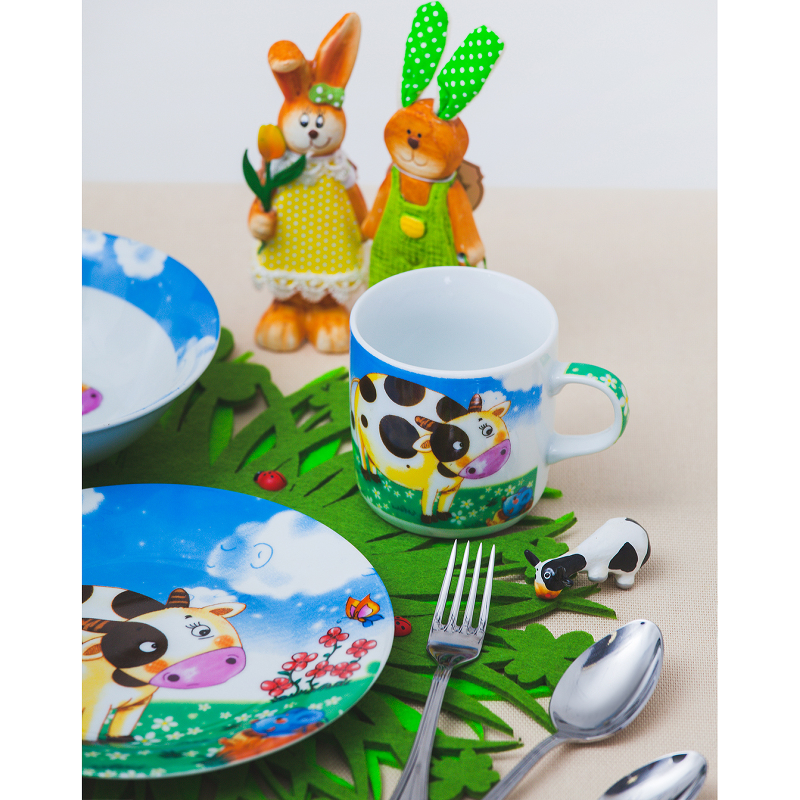 Набор детской посуды Доляна Гаврюша кружка миска тарелка - фото 9