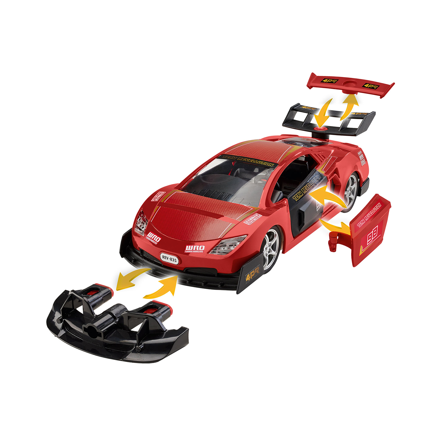 Сборная модель Revell Гоночный автомобиль Junior kit Pull Back Racing Car красный 00835 - фото 5