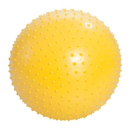 Мяч Trives массажный диаметр 55см желтый с насосом М-155