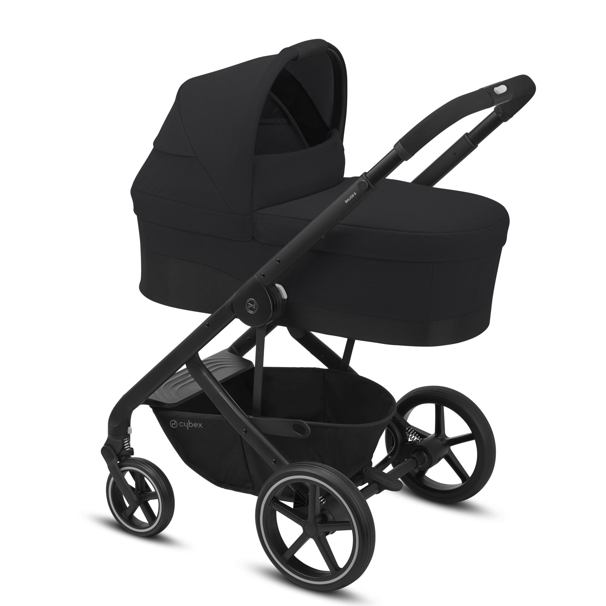 Коляска 3в1 Cybex Balios S BLK с дождевиком Deep Black - фото 1