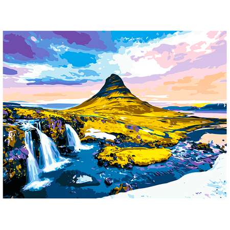 Картина по номерам Рыжий кот Гора и водопады 30х40